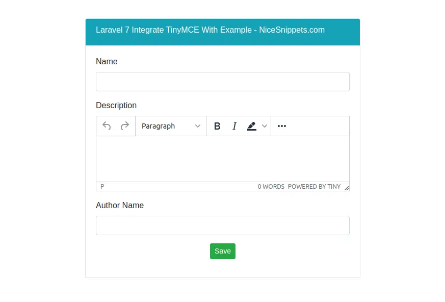 How To Use TinyMCE Editor In Laravel ?